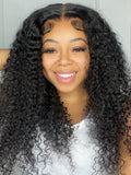 Petaluxe 5x5 Pre Cut Undetectable Lace Put On And Go Glueless Curly Human Hair Wig 150% Density