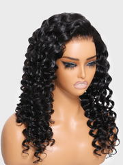 13x4 Lace Frontal Black Wand Curls Pre-Everything Wig