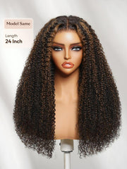 100% Human Hair Butterfly Cut 180% Density Bye-Bye Knots? 7x5 Lace Body Curls Wig with Feathered Layers & Invisi Drawstring