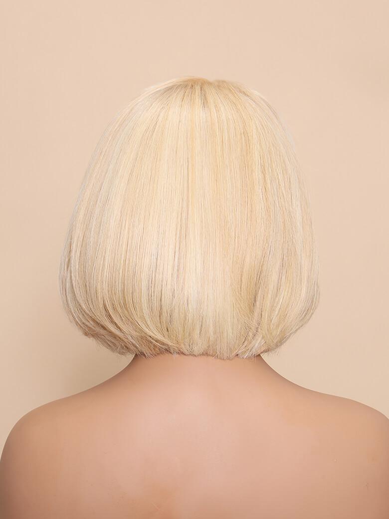JULIE- 8" OPEN CAP LACE STRAIGHT HUMAN HAIR WIG