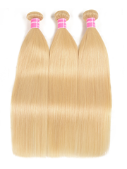 Hair 613 Blonde Virgin Human Hair Extension Bundles 10-24 Inch 3PCS Straight Hair