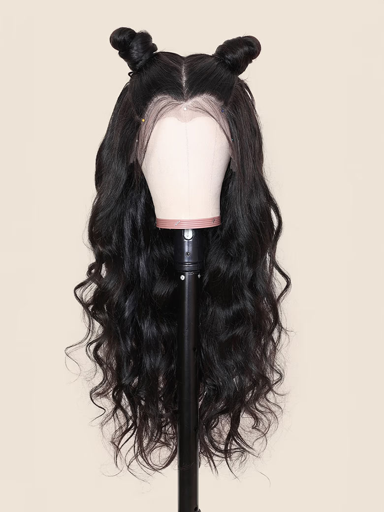 [24"=$119] Realistic Body Wave& Kinky Straight Glueless 13x4 Lace Front Wig Virgin Human Hair