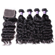 Peruvian Wholesale 4 Bundles Natural Wave Virgin Hair With Closure Kysiss Series