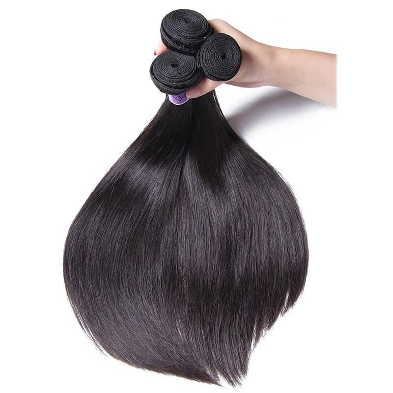 Peruvian Straight Hair Weft 3 Bundles Virgin+ Hair Kysiss Series