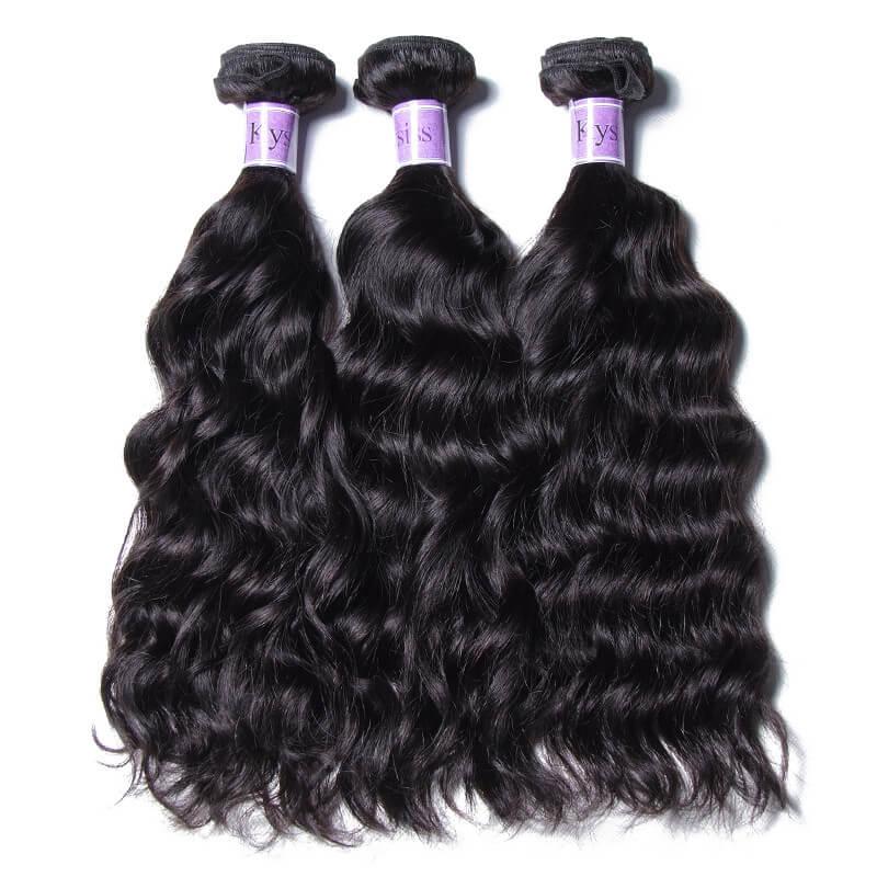 Virgin+ Natural Wave Weft 3 Bundles Peruvian Kysiss Series