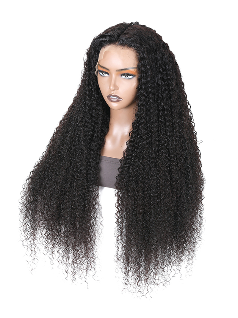 200% Density 13x4 Lace Frontal Curly Hair Wigs Pre Plucked 100% Human Hair