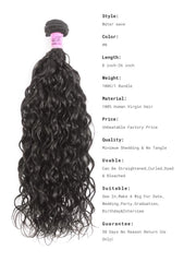 Hair Bundle 1 Piece Water Wave Weave Hair