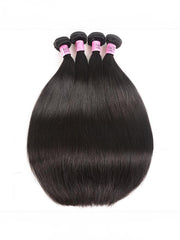 Hair 4 Bundles Peruvian Straight Virgin Human Hair Extensions