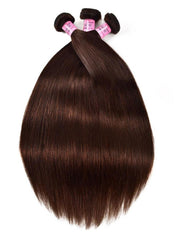Hair 3pcs/pack Virgin Straight Hair Bundles Brown Color Double Machine Weft Human Hair for Sale Icenu Series