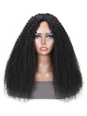 Beginner Friendly V Part Kinky Curl Wig Upgrade U Part Human Hair Wig