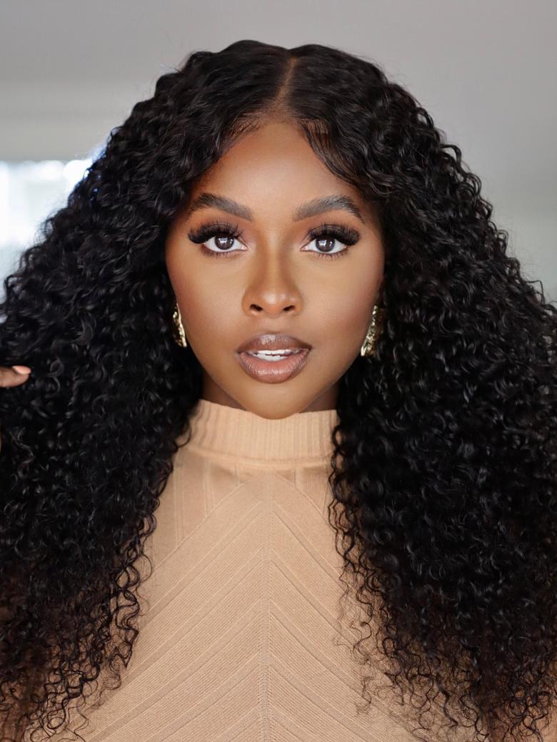 Bye-Bye Knots Wig 7x5 Glueless Lace Jerry Curly Wig With Bleached Invisible Knots