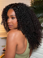 [24 Inch = $89] Afro Kinky Curly Wig U Part Wig Human Hair