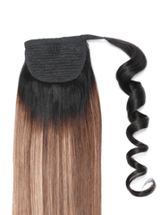 1B/412 Brown Ombre Clip In Straight Ponytail Extension