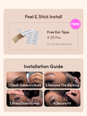 7x5 Bye-Bye Knots? Wig Glueless Lace Sunset Curls for Reddish Brown Drawstring Wig With Bleached Knots