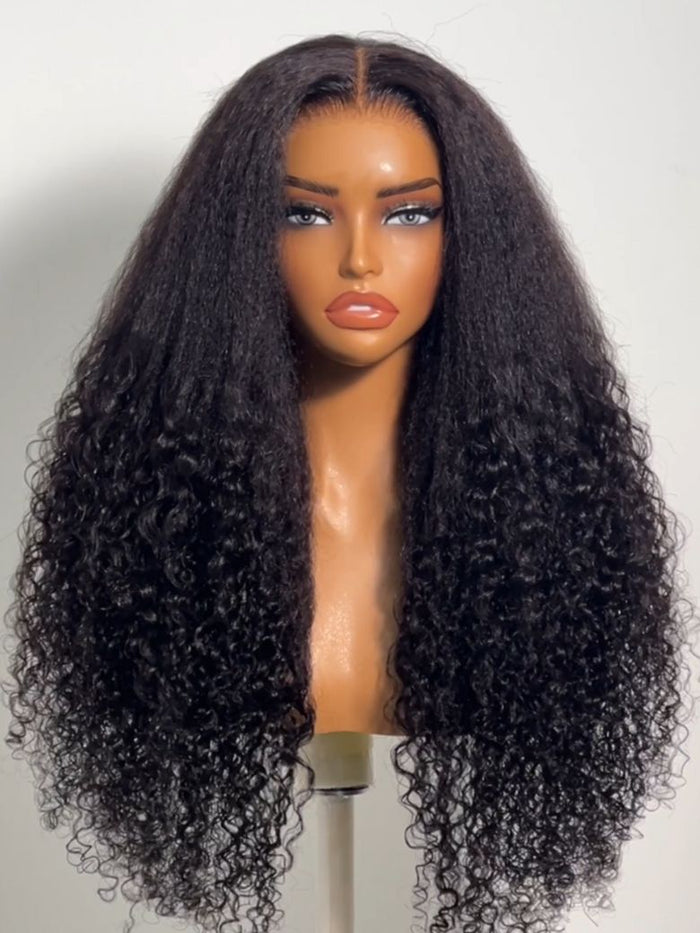 [Price Drop] Petaluxe 13x4 Pre-Everything? Kinky Blowout to Burmese Curly Wig WIith Invisi Drawstring