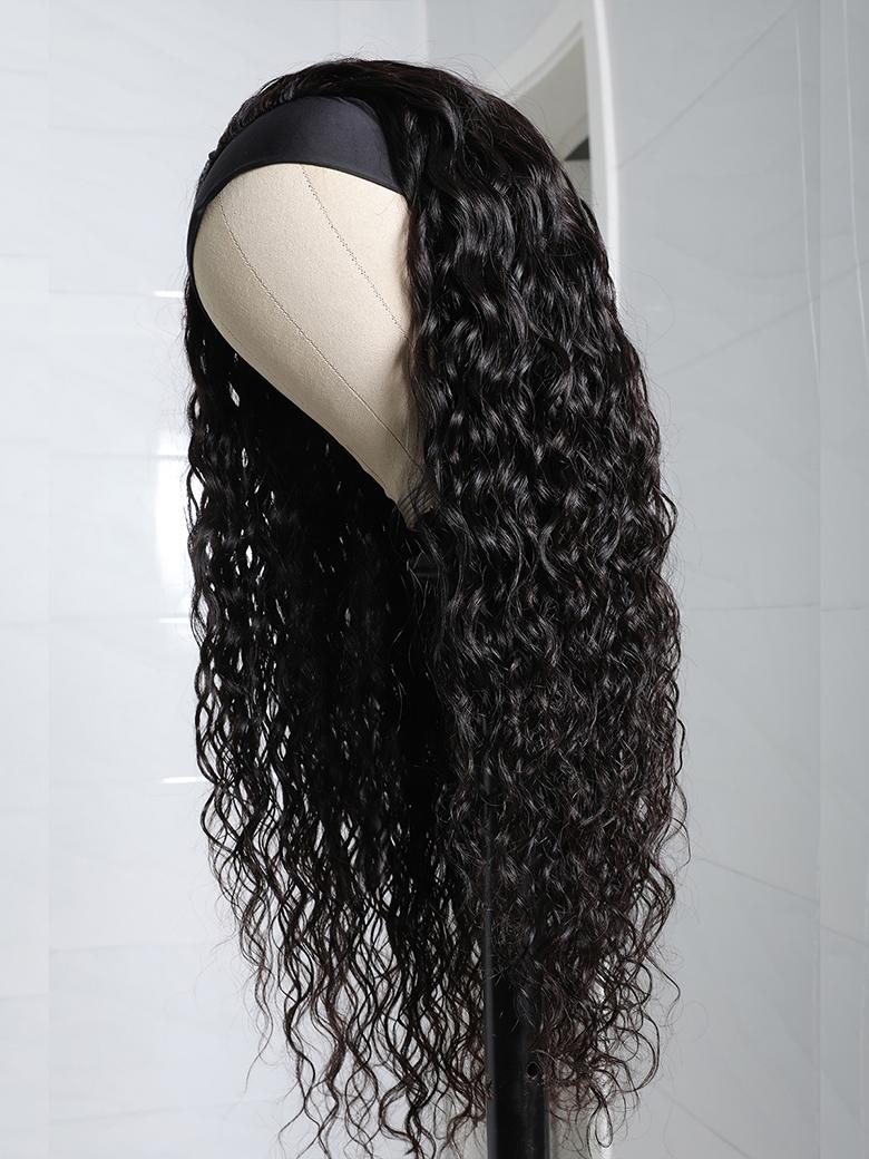 Top Star Water Wave Headband Wig 150% Density No Glue Needed