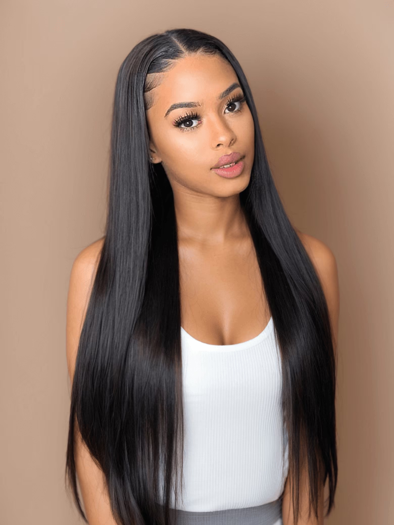 [From 20"] 6x4.5 Pre Cut Lace Straight Black Wig With Breathable Cap 150% Density