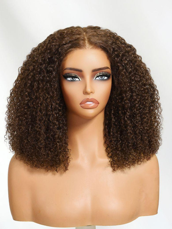 Petaluxe 13x4 Pre-Everything? Lace Frontal Dark Brown Afro Kinky Curly Glueless Drawstring Wig