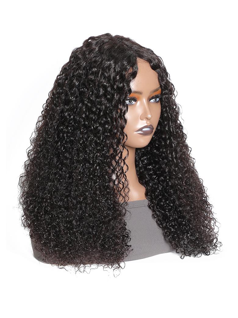 Designer-Approved No Leave Out V Part Curly Wigs 100% Virgin Human Hair No Skill Need