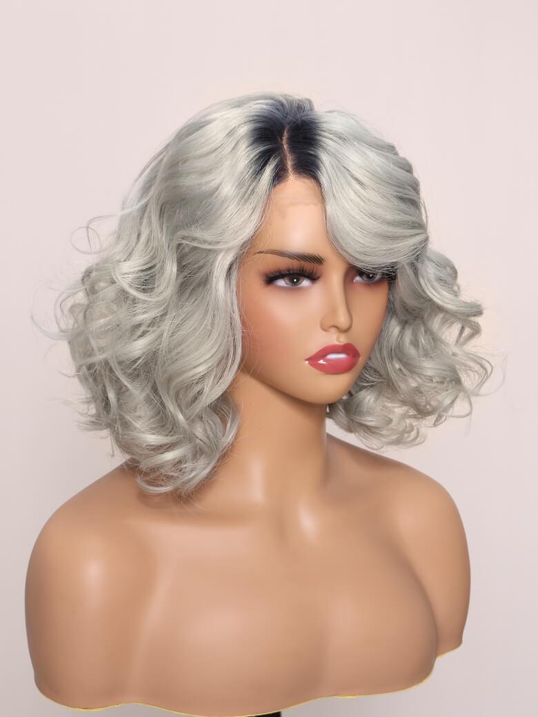 VIVICA-12" MOMO LACE BODY WAVE HUMAN HAIR WIG