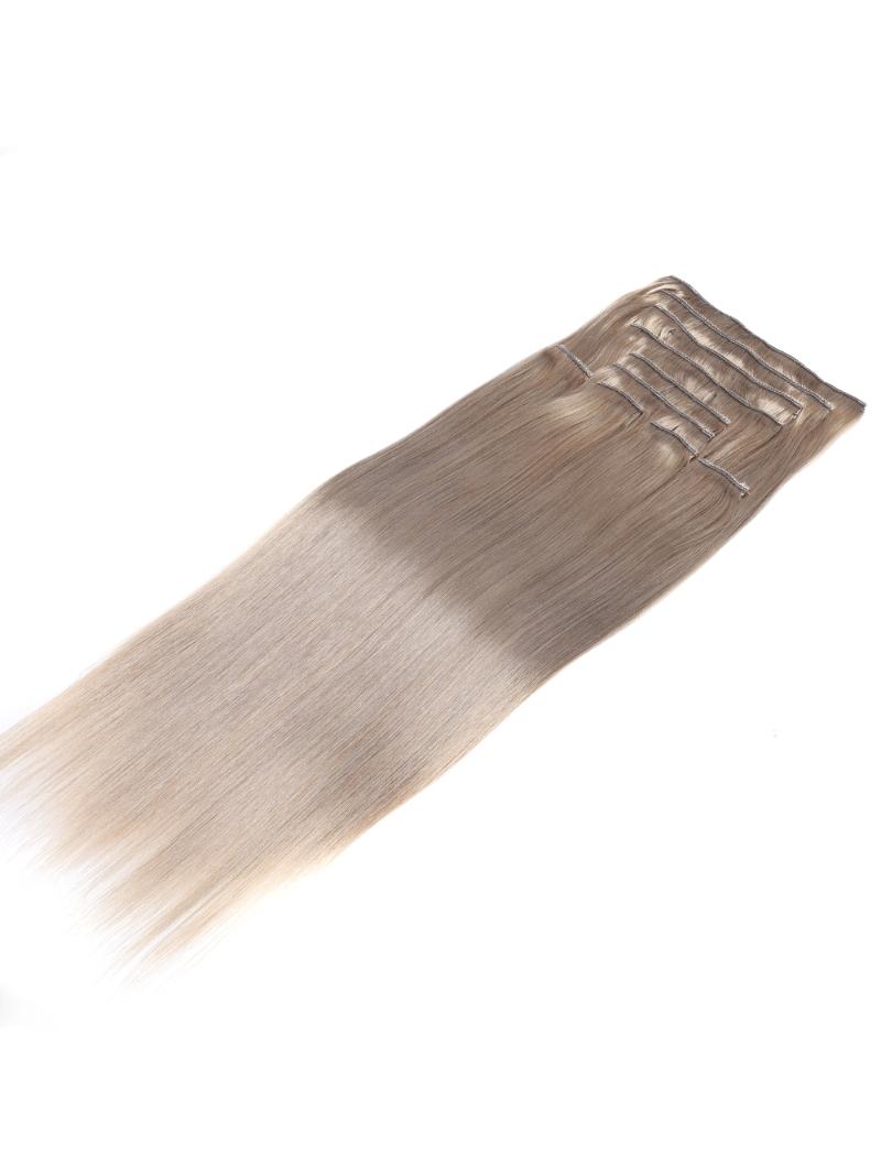Sterling Silver Human Hair Clip In Extension
