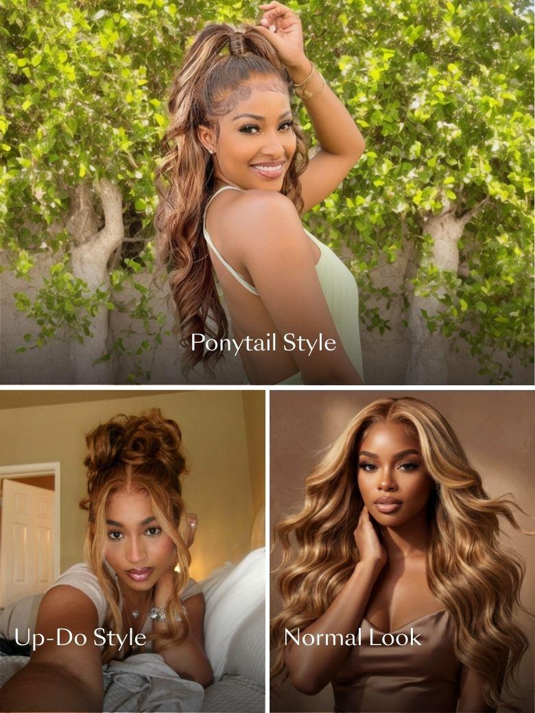 Bye-Bye Knots Wig With Drawstring Pre-Cut 7x5 Glueless Lace & 13x4 Pre Everything Honey Blonde Body Wave Wig