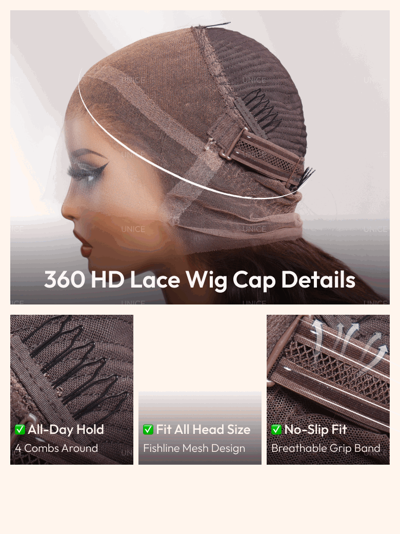 360 HD Lace Real Scalp? Chocolate Brown Balayage Body Wave Wig with Money Piece Highlights Raw Virgin Hair