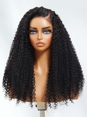 Bye-Bye Knots 7x5 Lace Black Afro Kinky Curly Bob Wig