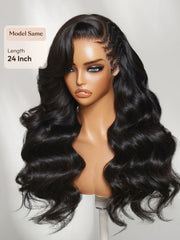 13x4 Pre-Everything? Wig With Loose Wave Face-Framing Layers And Side-Swept Bangs With Drawstring