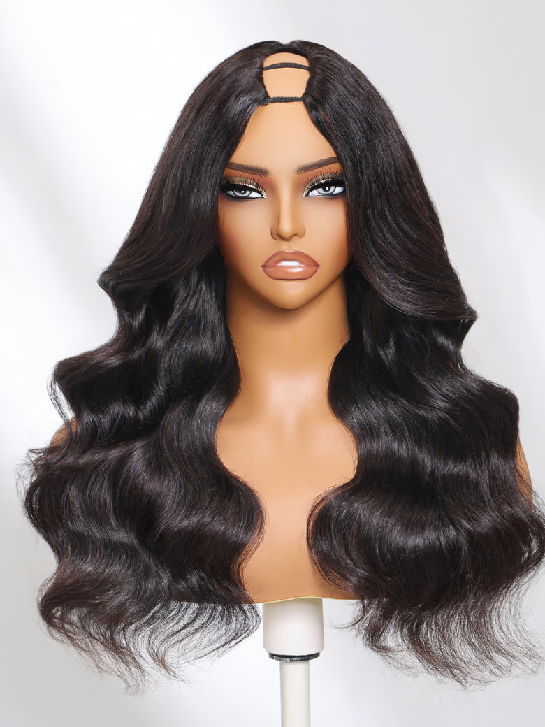 180% Density 7x5 Bye-Bye Knots? Butterfly Cut Body Curls Lace Wig with Feathered Layers with Invisi Drawstring & U Part Body Wave
