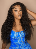 Petaluxe Glueless Invisible 250% Super Full Density Curly Human Hair HD Lace Clsosure Wigs