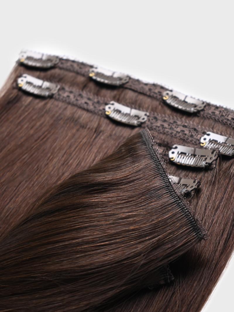 Mochachino Brown Human Hair Clip In Extension