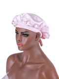 Petaluxe Bonus Buy Adjustable Satin Pink Night Cap Sleeping Hat For Making Wigs Nightcap For Women