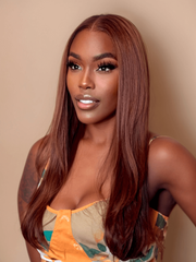 Mahogany Auburn Brown 3Pcs 100% Remy Human Straight Hair Bundles