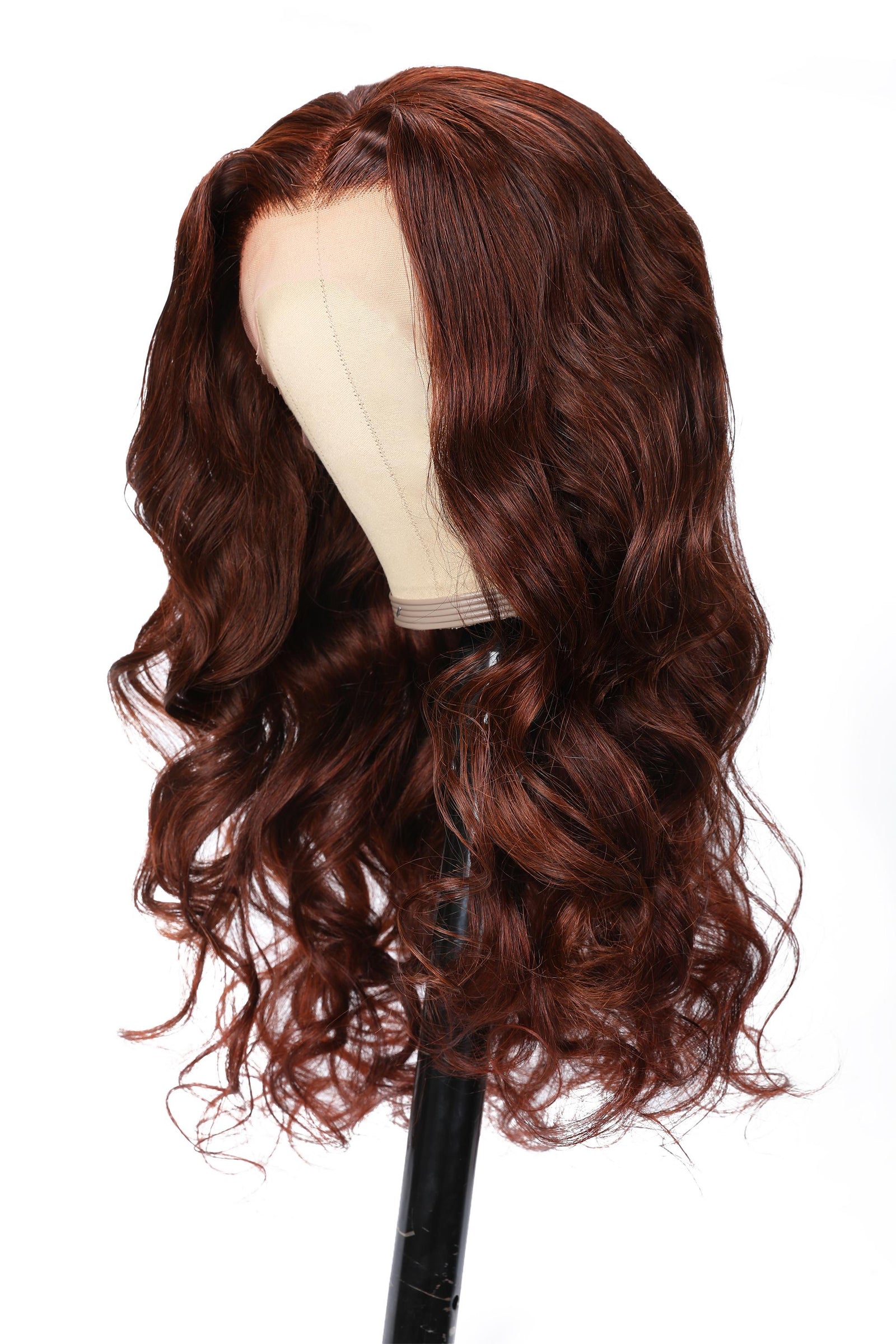 [22"=$119] 13x4 Pre-Cut Lace Front Reddish Brown Body Wave Wig Pre-Everything Wig 150% Density