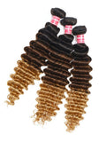 Petaluxe Hair Deep Wave Virgin Hair 1 Bundle Unprocessed Ombre Human Hair Wave