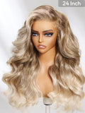 [Big Sale] Petaluxe Sun-kissed Sandy Blonde Ombre 13x4 Lace Frontal Side Part Loose Wave Pre-Everything Wig