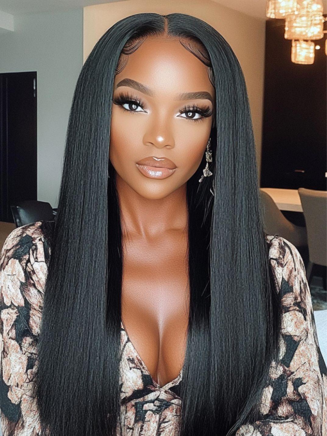 5x5 Thin HD BlendAway Lace Closure Glueless Yaki Wig