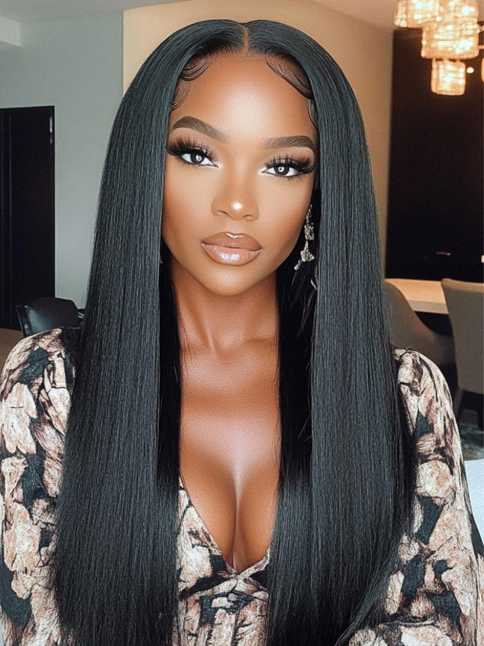 Petaluxe 5x5 Thin HD BlendAway Lace Closure Glueless Yaki Wig