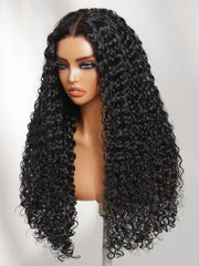 7x5 Bye-Bye Knots? & 13x4 Pre-Everything? Lace Frontal Purple Black Cherry Layered Straight & Loose Wave With Invisi Drawstring Wig
