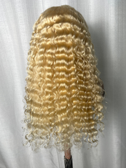 Stylish 613 Blonde Loose Deep Wave Lace Front Wig Human Hair