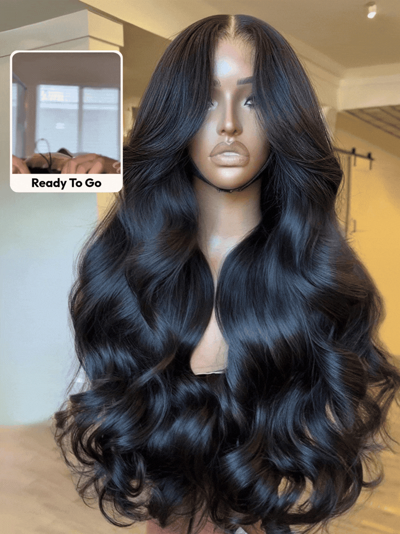 13x4 Pre-Everything? Transparent Lace Front 3D Body Wave Wig Real Ear To Ear With Invisi Drawstring Wig Lace Fit Better