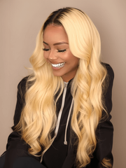 4 Bundles T1b/613 Ombre Blonde Hair 100% Virgin Human Hair Body Wave Hair Weave