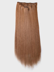Almond Brown Human Hair Clip In Extension