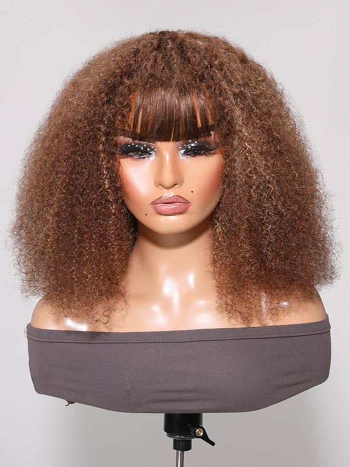 Petaluxe Beginner Friendly Glueless Wig Kinky Curly Afro Honey Blonde Wig