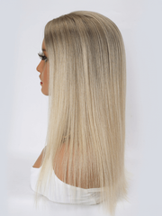 Hair Topper Dirty Blonde Comfortable Lace Front Clip In