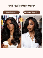 Butterfly Cut 180% Density 100% Human Hair Bye-Bye Knots? 7x5 Lace Body Curls Wig with Feathered Layers & Invisi Drawstring