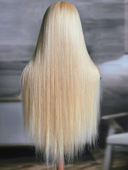 613 Blonde Invisible HD Lace 5x5 Closure Straight 180% Density Wig