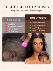 [24"=$109] 7X5 Black /4x4 Pre Cut Yaki Straight Wig Ombre Chestnut Brown& Honey Blonde Higlight 2 Styles In 1 Put On And Go Wig