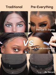 13x4 Pre-Everything? Transparent Lace Front 3D Body Wave Wig Real Ear To Ear With Invisi Drawstring Wig Lace Fit Better